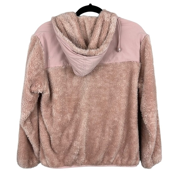 ZYIA Active Sherpa Block Zipper Jacket in Blush - Picture 7 of 7